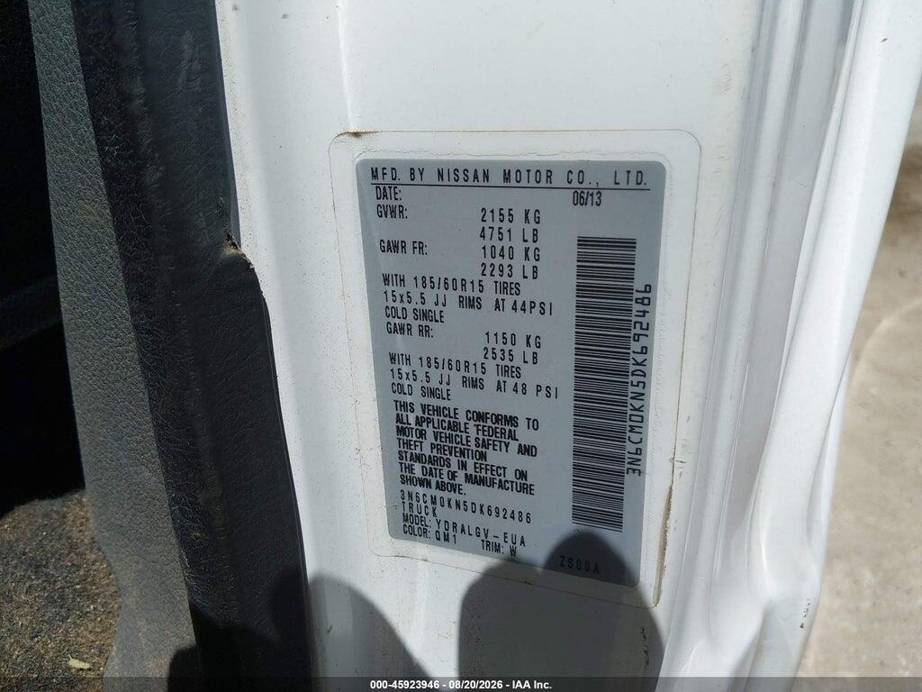 3N6CM0KN5DK692486 2013 NISSAN NV200 photo no. 9