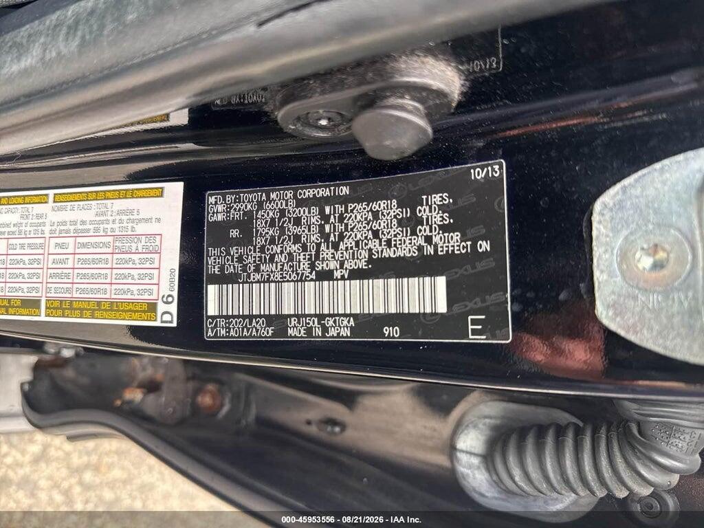 JTJBM7FX8E5067754 2014 LEXUS GX 460 photo no. 9