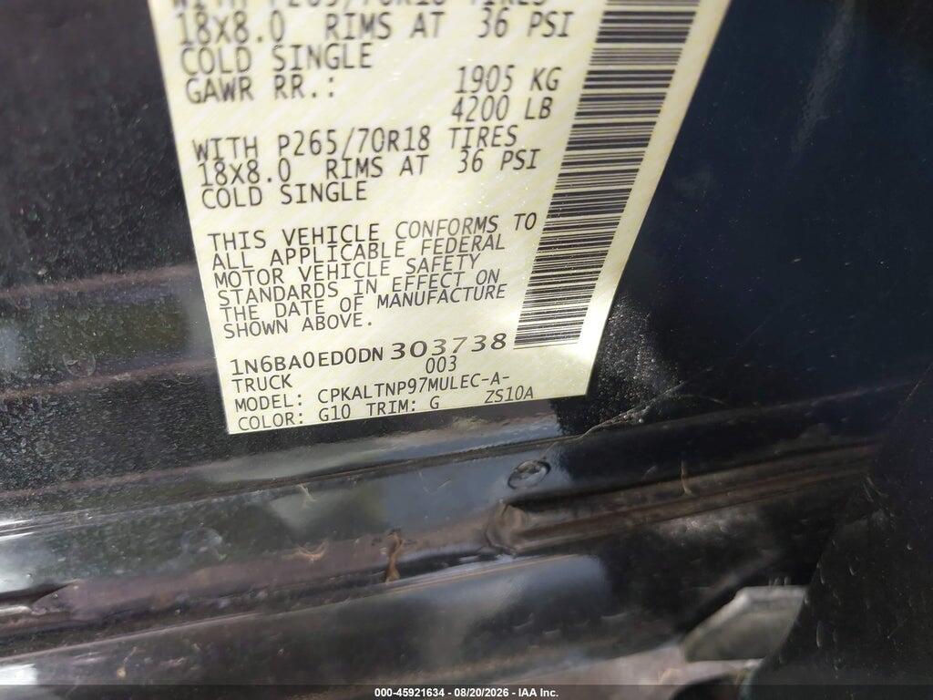 1N6BA0ED0DN303738 2013 NISSAN TITAN photo no. 9