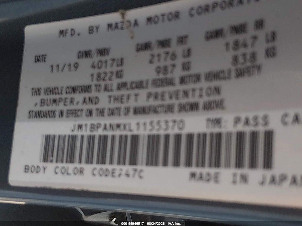 JM1BPANMXL1155370 2020 MAZDA MAZDA3 photo no. 9