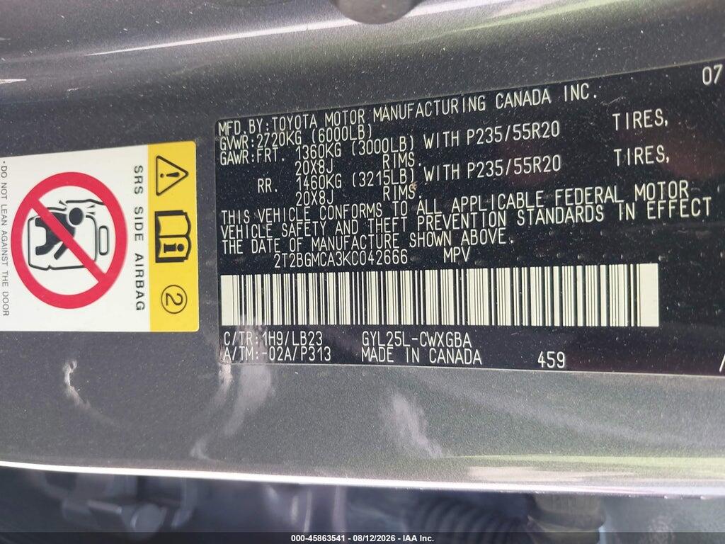 2T2BGMCA3KC042666 2019 LEXUS RX 450H photo no. 9