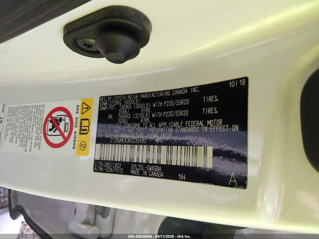 2T2BGMCA3KC032493 2019 LEXUS RX 450H photo no. 9