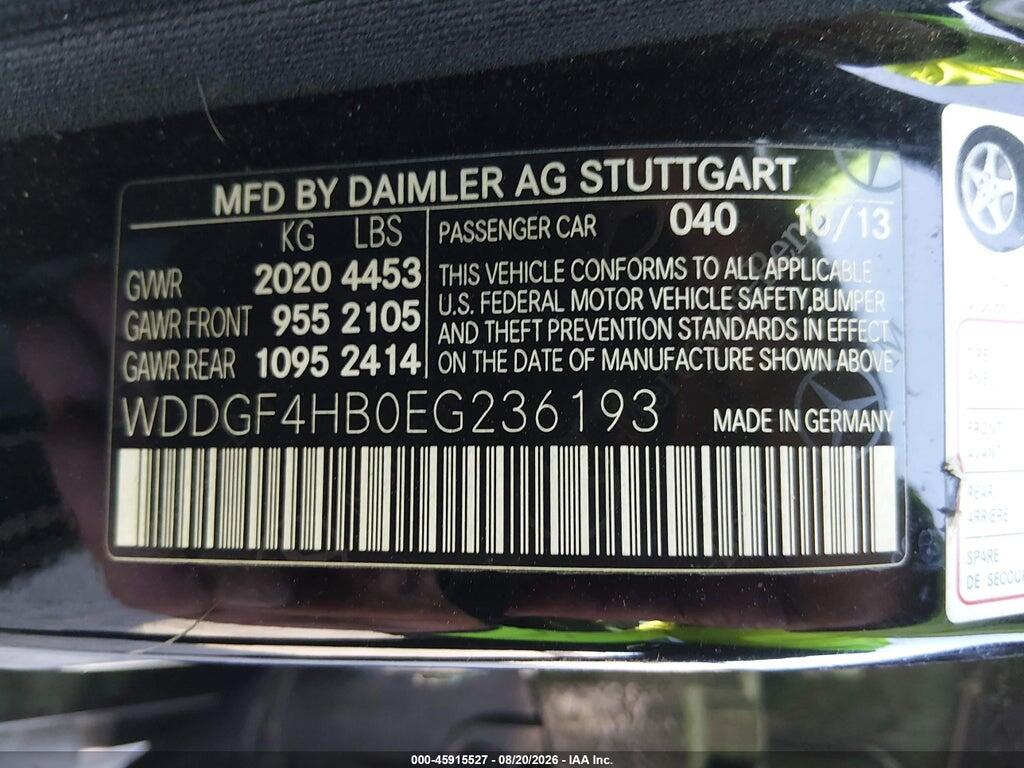 WDDGF4HB0EG236193 2014 MERCEDES-BENZ C 250 photo no. 9