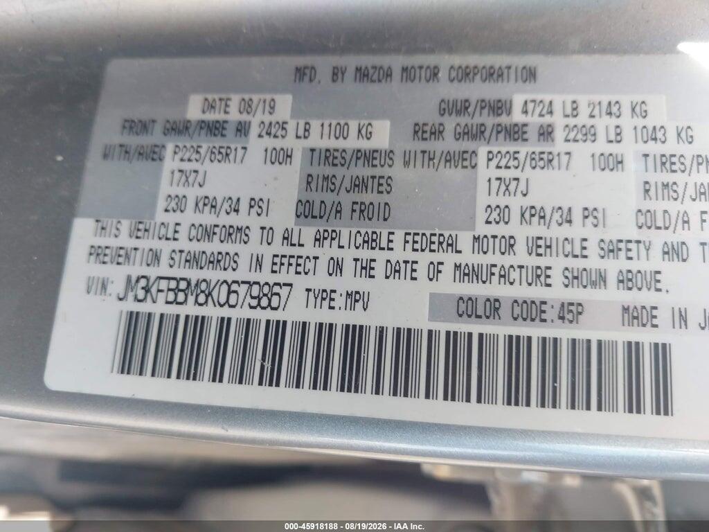 JM3KFBBM8K0679867 2019 MAZDA CX-5 photo no. 9