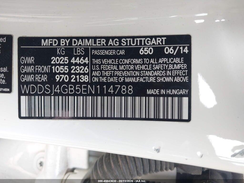 WDDSJ4GB5EN114788 2014 MERCEDES-BENZ CLA 250 photo no. 9