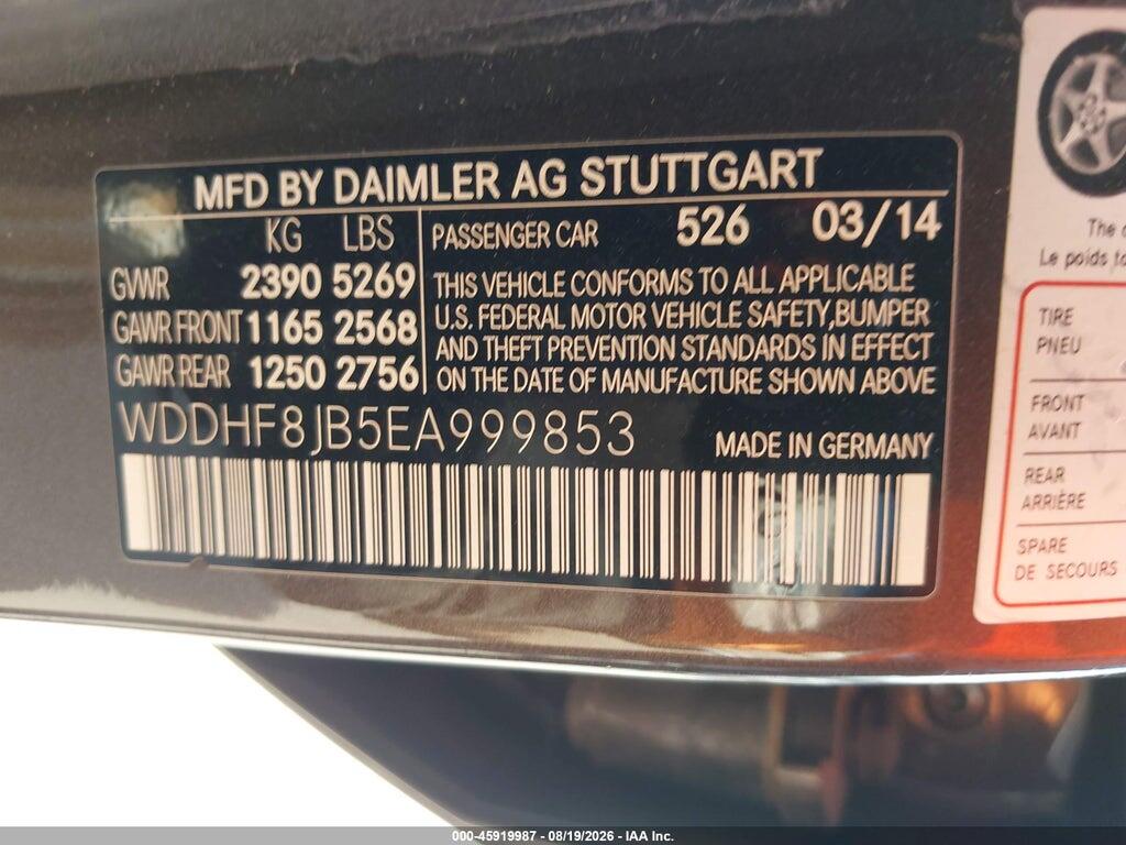 WDDHF8JB5EA999853 2014 MERCEDES-BENZ E 350 photo no. 9