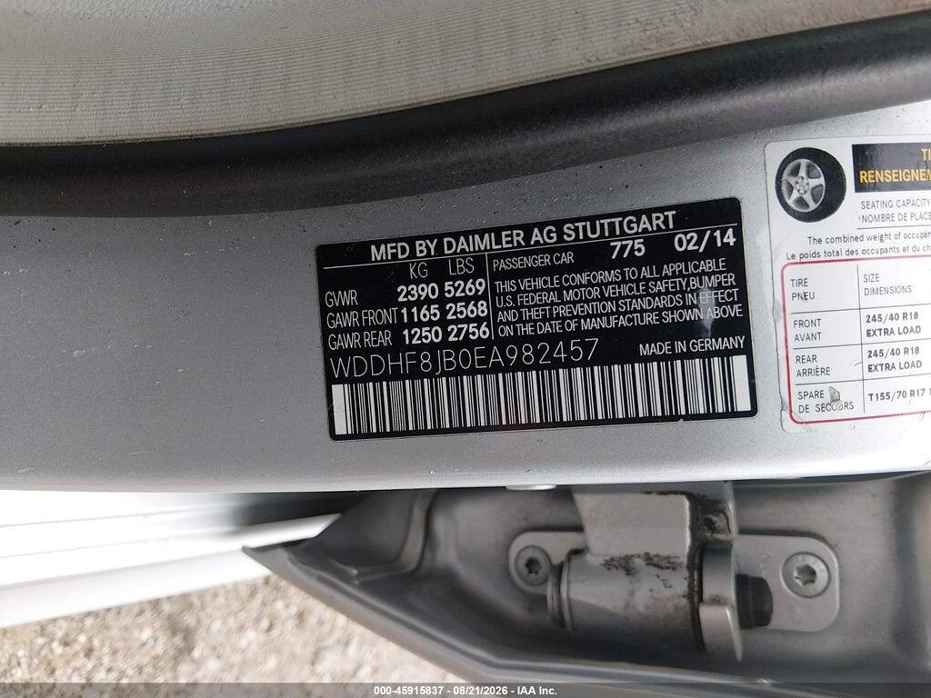 WDDHF8JB0EA982457 2014 MERCEDES-BENZ E 350 photo no. 9