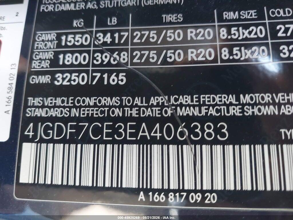 4JGDF7CE3EA406383 2014 MERCEDES-BENZ GL 450 photo no. 9