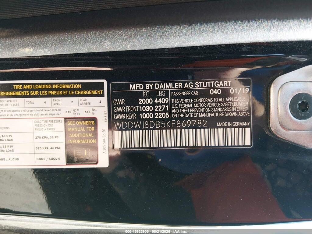 WDDWJ8DB5KF869782 2019 MERCEDES-BENZ C 300 photo no. 9