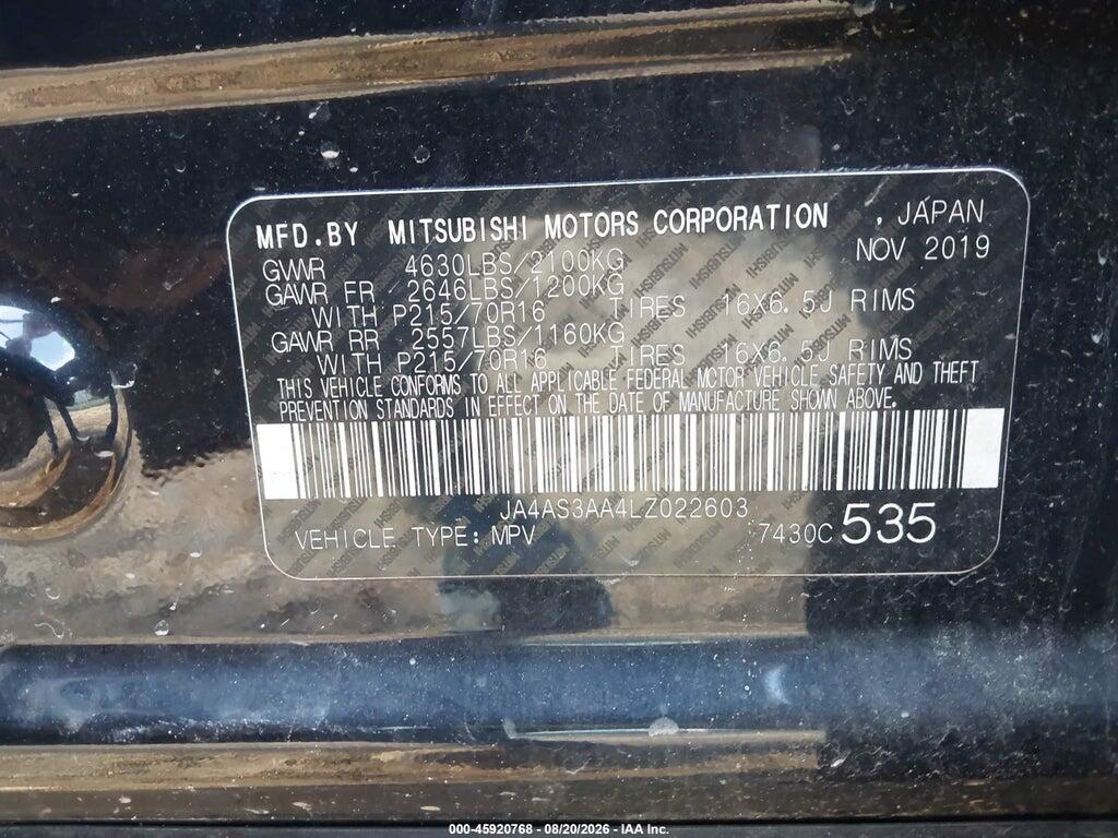 JA4AS3AA4LZ022603 2020 MITSUBISHI ECLIPSE CROSS photo no. 9