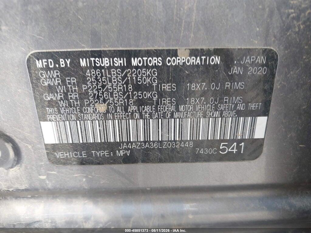 JA4AZ3A36LZ032448 2020 MITSUBISHI OUTLANDER photo no. 9