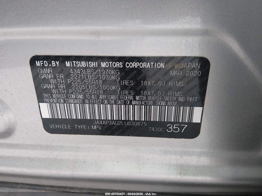 JA4AP3AU2LU030675 2020 MITSUBISHI OUTLANDER SPORT photo no. 9