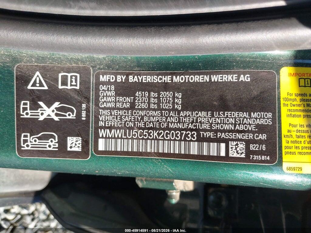 WMWLU5C53K2G03733 2019 MINI CLUBMAN photo no. 9