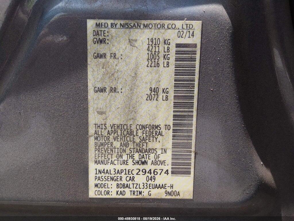1N4AL3AP1EC294674 2014 NISSAN ALTIMA photo no. 9