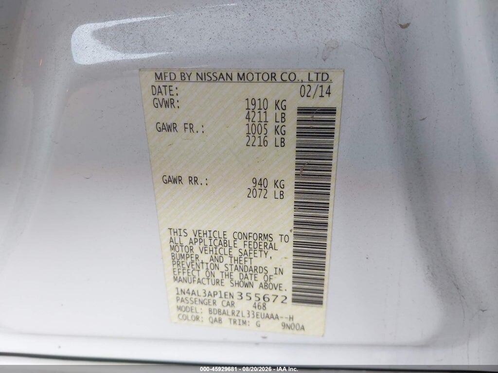 1N4AL3AP1EN355672 2014 NISSAN ALTIMA photo no. 9