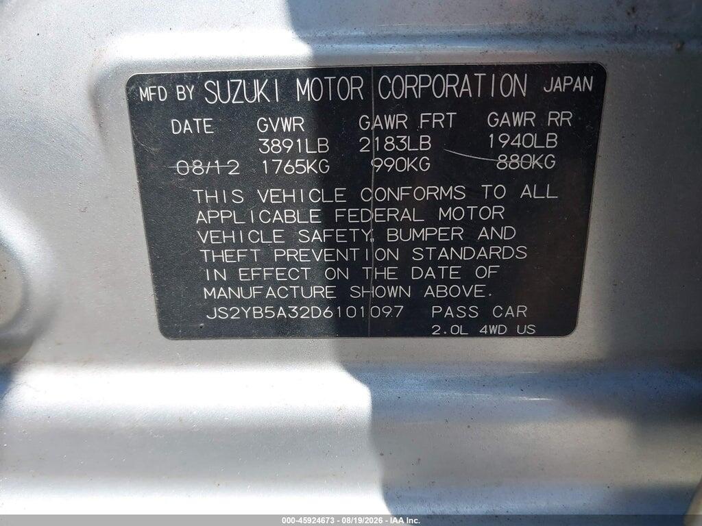 JS2YB5A32D6101097 2013 SUZUKI SX4 photo no. 9