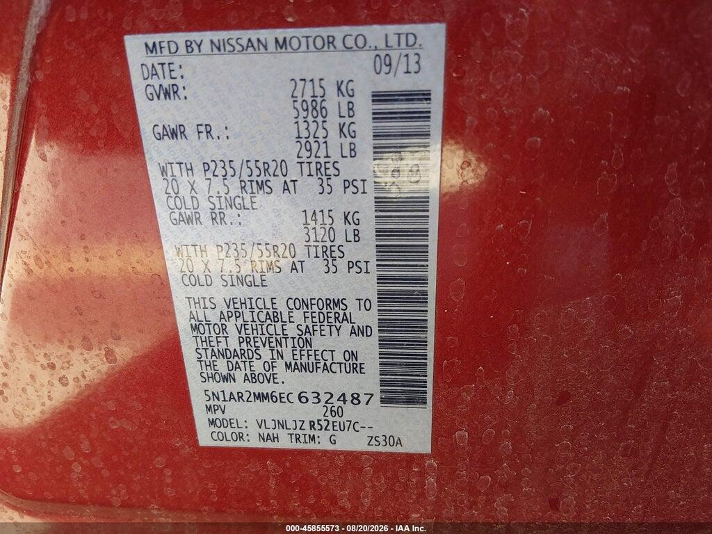 5N1AR2MM6EC632487 2014 NISSAN PATHFINDER photo no. 9