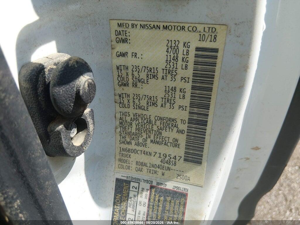 1N6BD0CT4KN719547 2019 NISSAN FRONTIER photo no. 9
