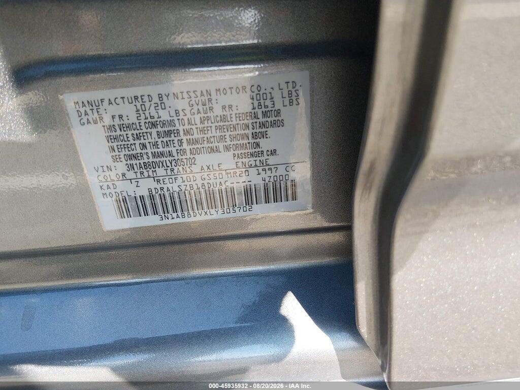 3N1AB8DVXLY305702 2020 NISSAN SENTRA photo no. 9
