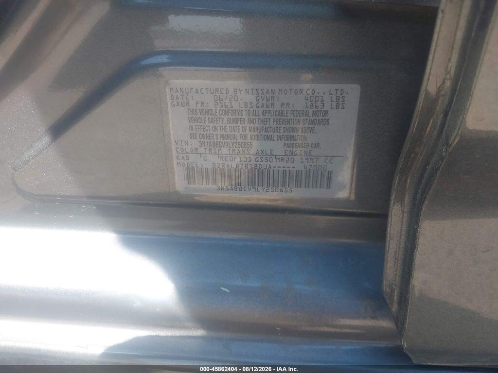 3N1AB8CV9LY250855 2020 NISSAN SENTRA photo no. 9
