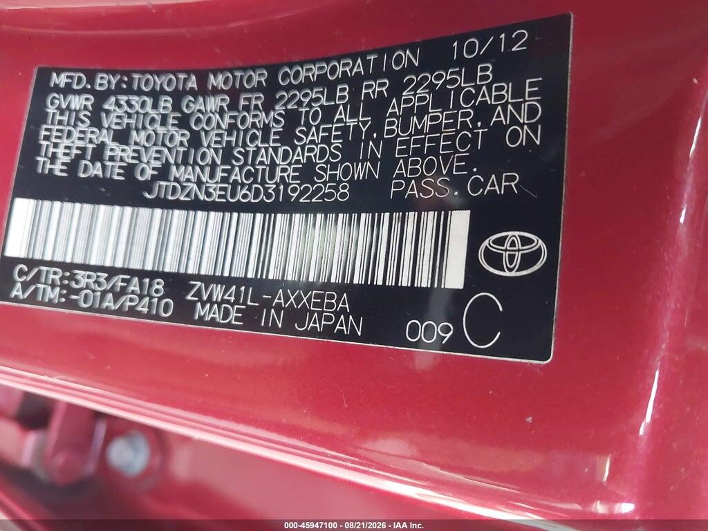 JTDZN3EU6D3192258 2013 TOYOTA PRIUS V photo no. 9