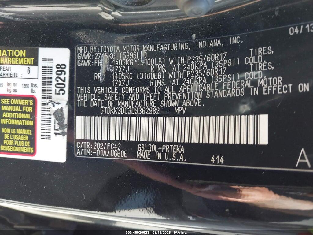 5TDKK3DC3DS362982 2013 TOYOTA SIENNA photo no. 9