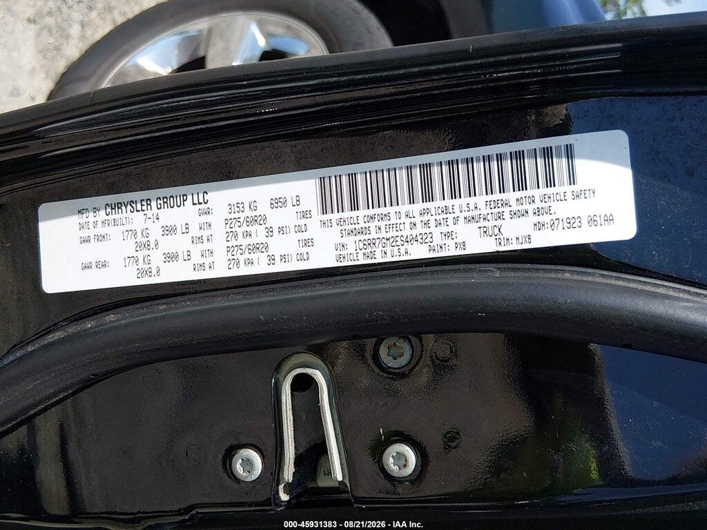 1C6RR7GM2ES404323 2014 RAM 1500 photo no. 9