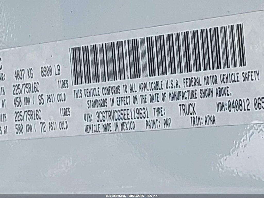 3C6TRVCG5EE119631 2014 RAM PROMASTER 2500 photo no. 9