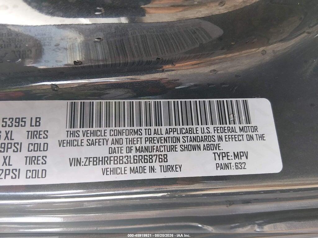 ZFBHRFBB3L6R68768 2020 RAM PROMASTER CITY photo no. 9