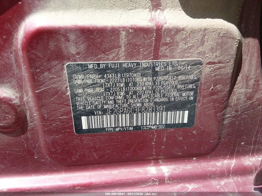 JF2GPAGC3E8283391 2014 SUBARU XV CROSSTREK photo no. 9