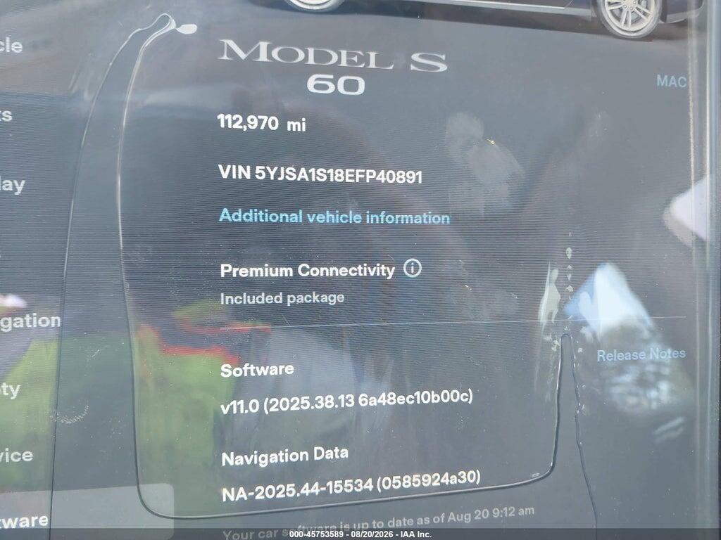 5YJSA1S18EFP40891 2014 TESLA MODEL S photo no. 7