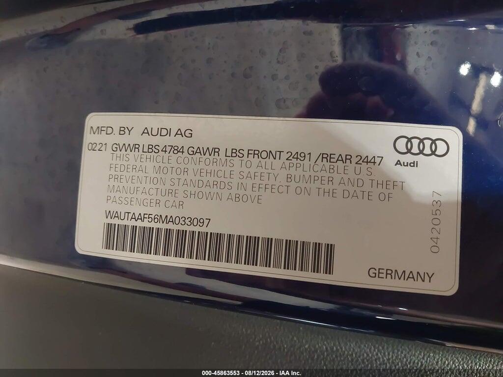 WAUTAAF56MA033097 2021 AUDI A5 photo no. 9