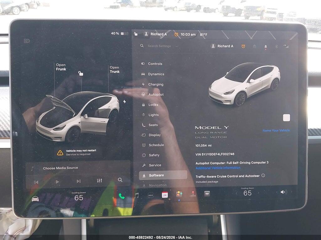 5YJYGDEF4LF002746 2020 TESLA MODEL Y photo no. 7