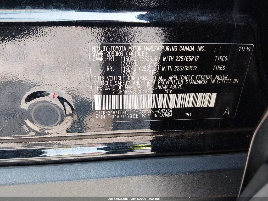 2T3H1RFV3LC042736 2020 TOYOTA RAV4 photo no. 9
