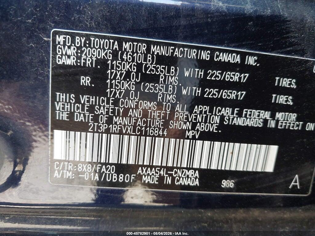 2T3P1RFVXLC116844 2020 TOYOTA RAV4 photo no. 9