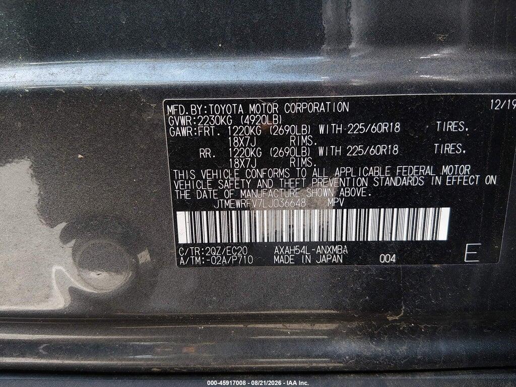 JTMEWRFV7LJ036648 2020 TOYOTA RAV4 HYBRID photo no. 9