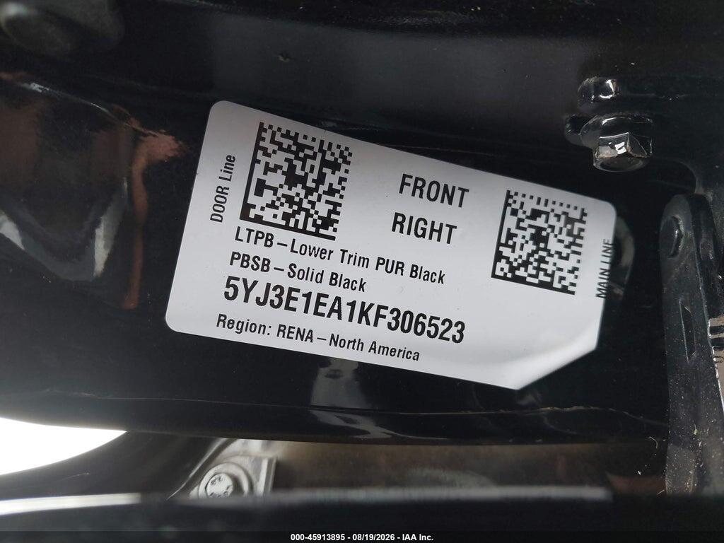 5YJ3E1EA1KF306523 2019 TESLA MODEL 3 photo no. 9