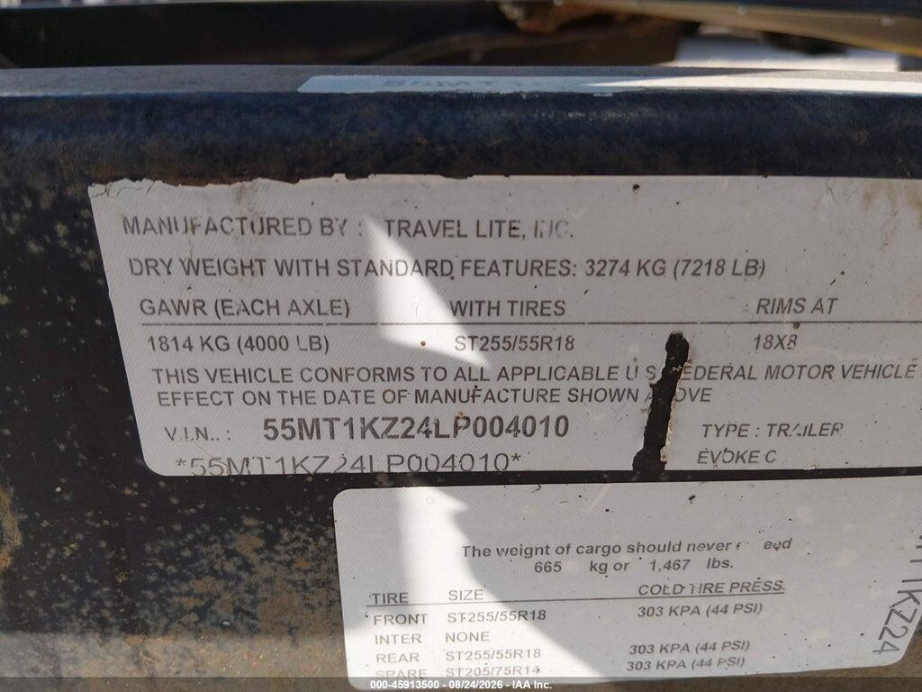 55MT1KZ24LP004010 2020 TRAVEL LITE OTHER photo no. 9