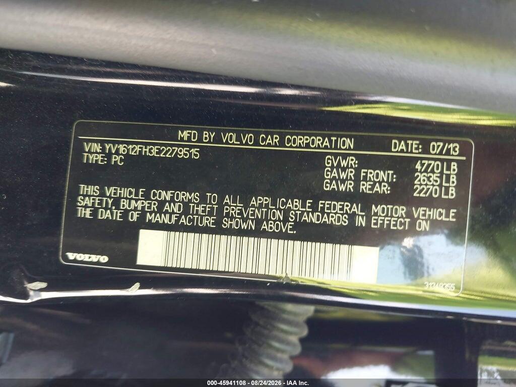 YV1612FH3E2279515 2014 VOLVO S60 photo no. 9