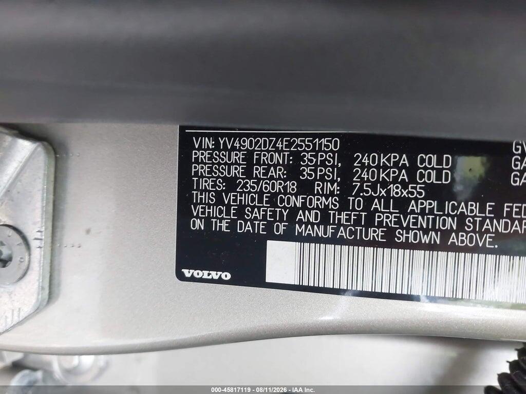 YV4902DZ4E2551150 2014 VOLVO XC60 photo no. 9