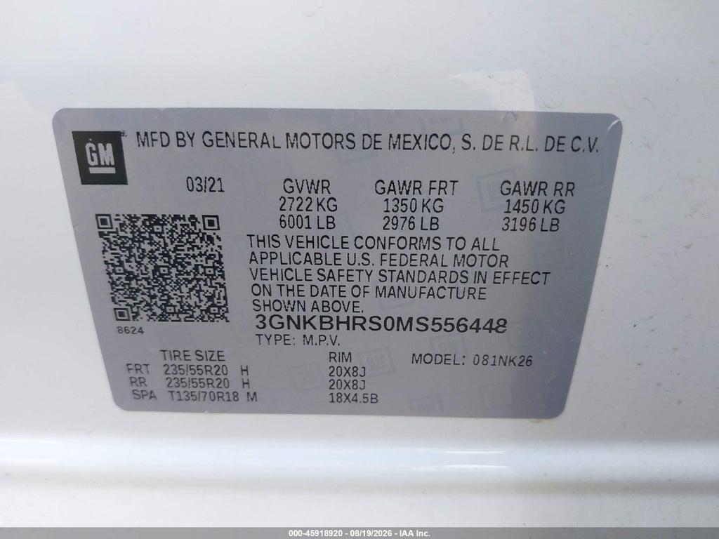 3GNKBHRS0MS556448 2021 CHEVROLET BLAZER photo no. 9