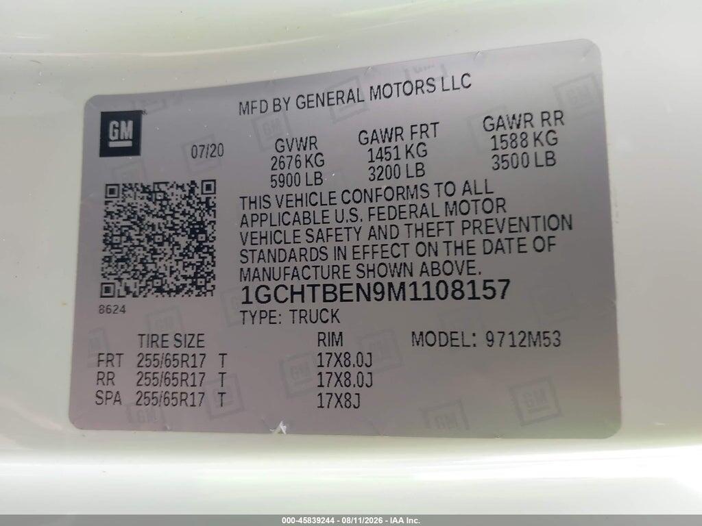 1GCHTBEN9M1108157 2021 CHEVROLET COLORADO photo no. 9