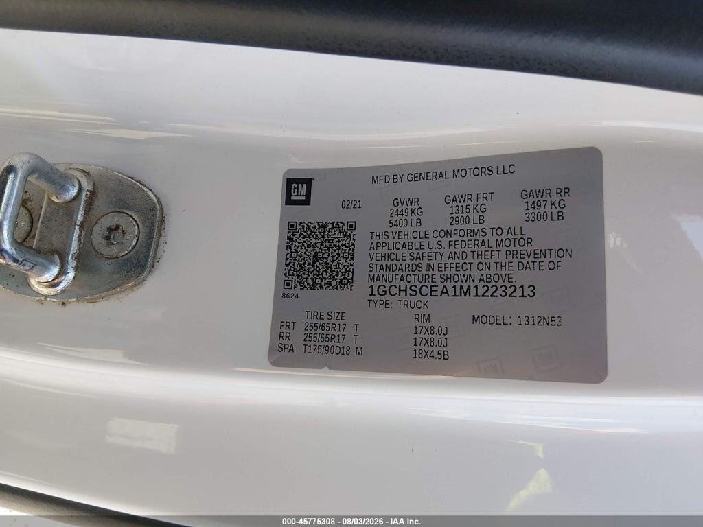 1GCHSCEA1M1223213 2021 CHEVROLET COLORADO photo no. 9
