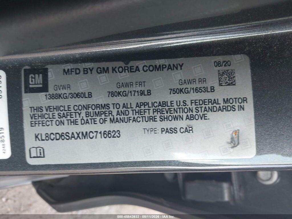 KL8CD6SAXMC716623 2021 CHEVROLET SPARK photo no. 9