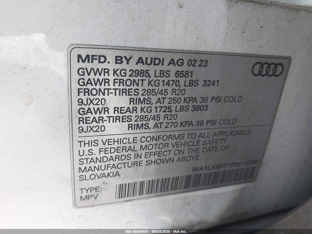 WA1LXBF71PD015290 2023 AUDI Q7 photo no. 9