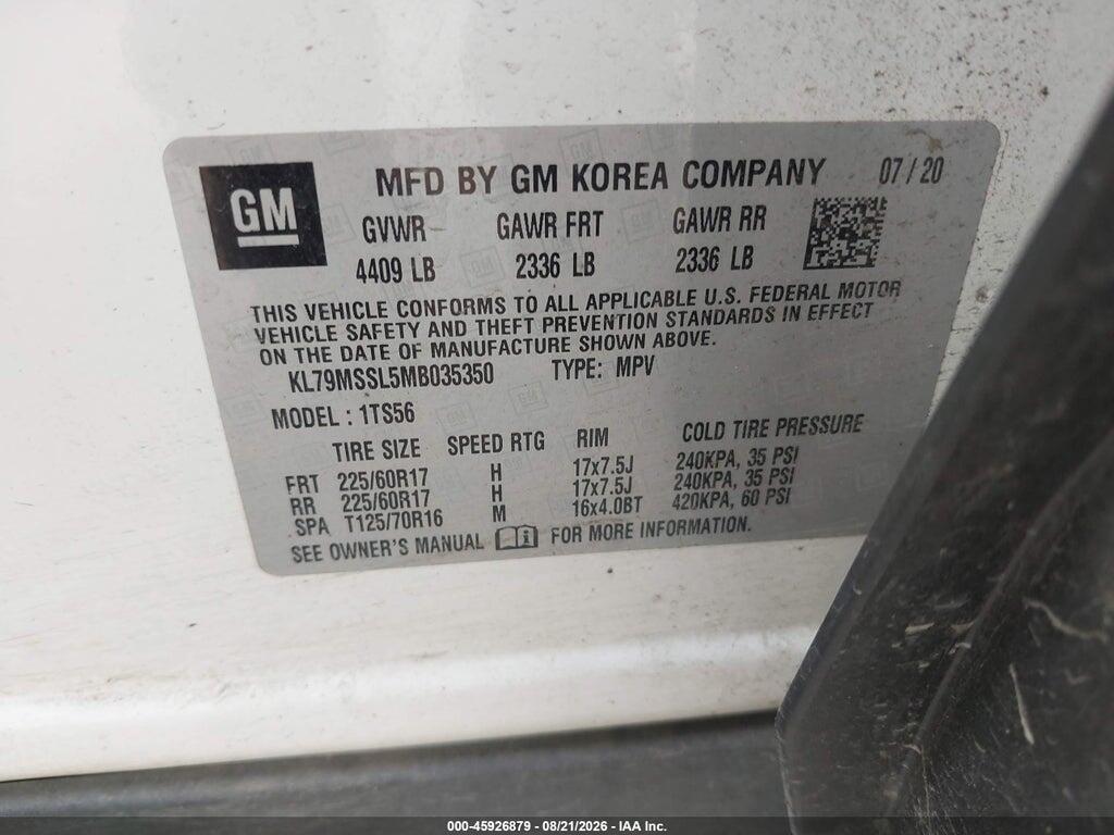 KL79MSSL5MB035350 2021 CHEVROLET TRAILBLAZER photo no. 9