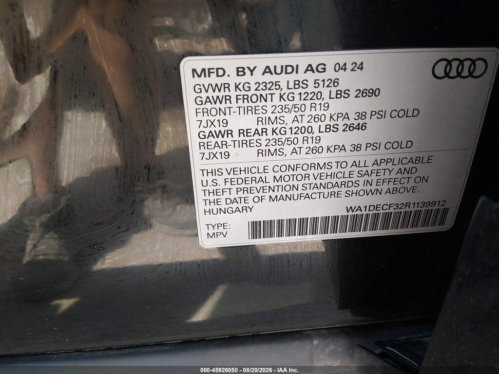 WA1DECF32R1139912 2024 AUDI Q3 photo no. 9