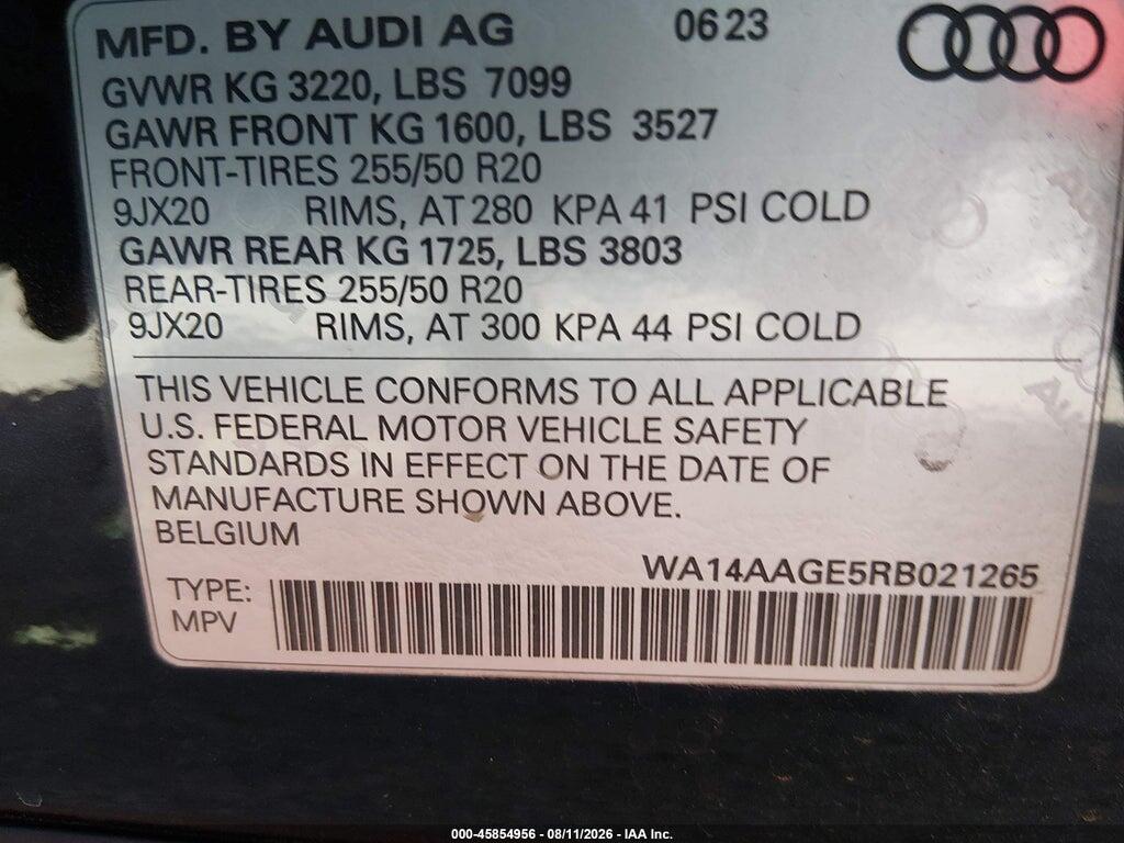 WA14AAGE5RB021265 2024 AUDI Q8 E-TRON photo no. 9