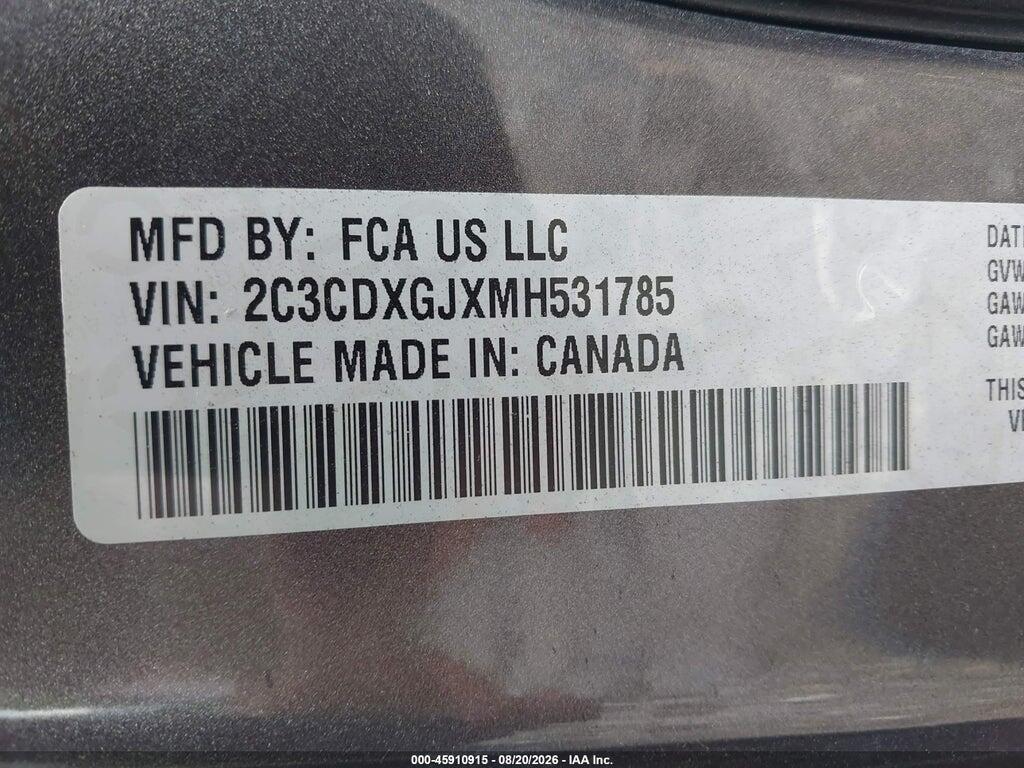 2C3CDXGJXMH531785 2021 DODGE CHARGER photo no. 9