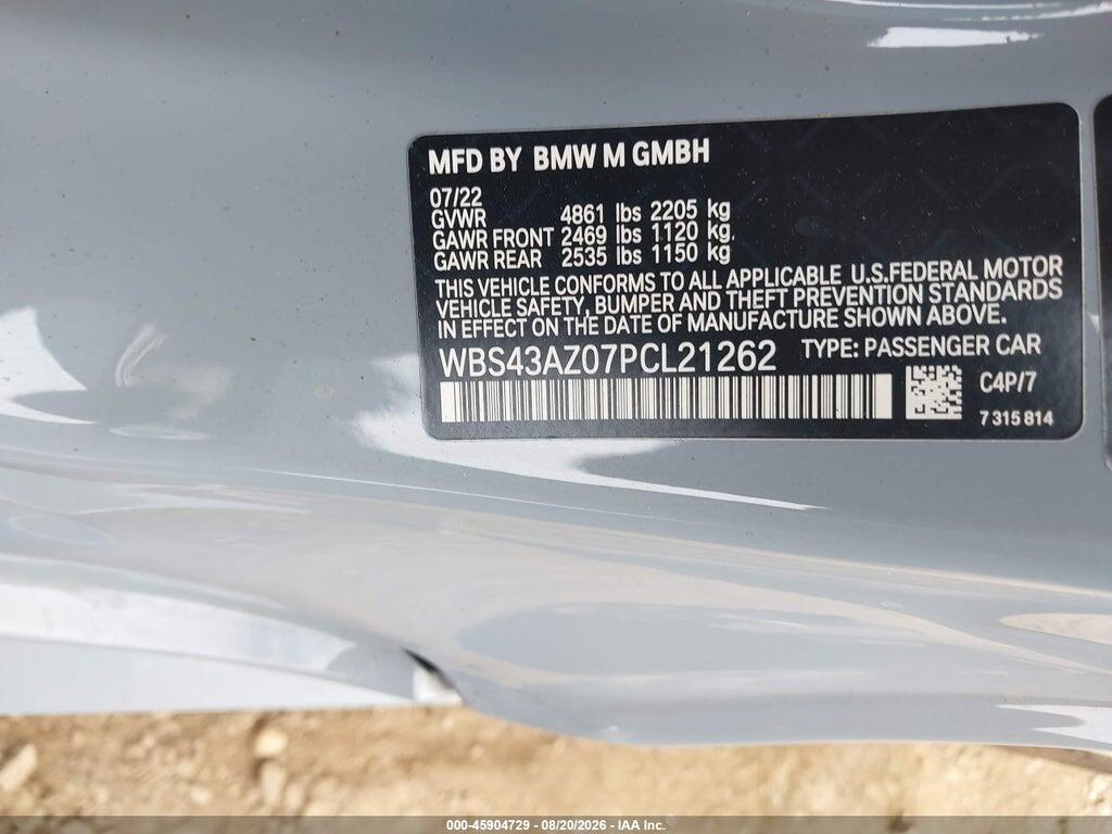 WBS43AZ07PCL21262 2023 BMW M4 photo no. 9